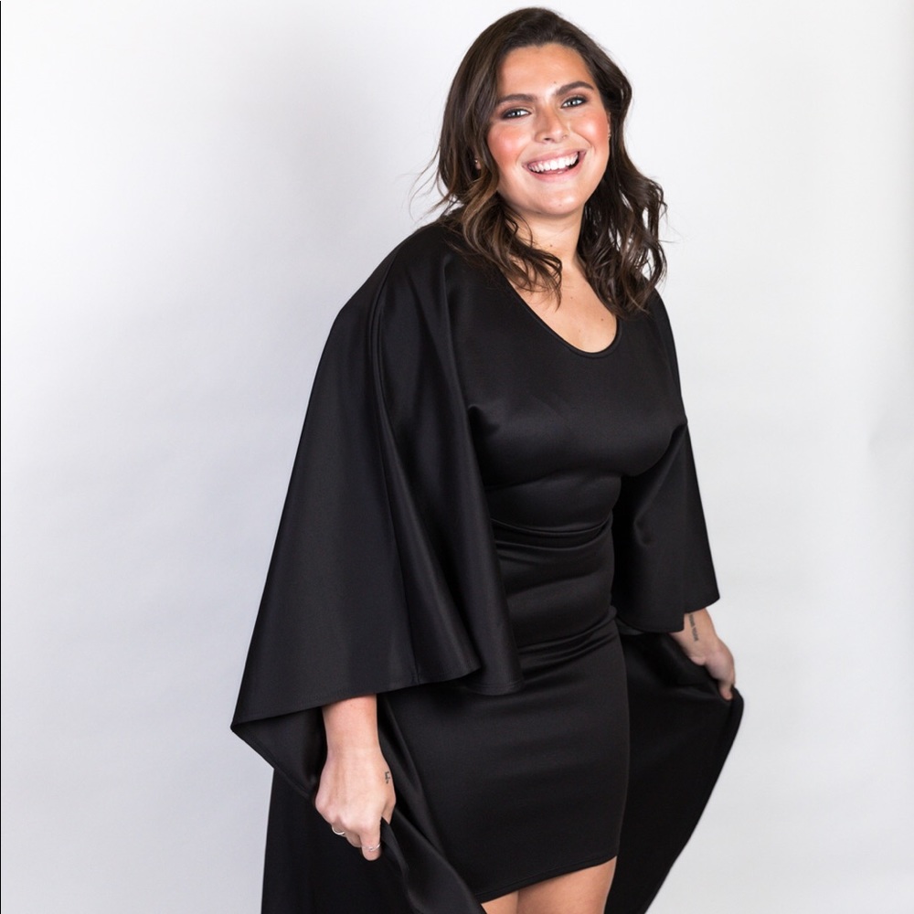 Plus Size Caped Back Dress